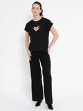 RAREISM Brahe Graphic Printed Extended Sleeves Cotton T-shirt