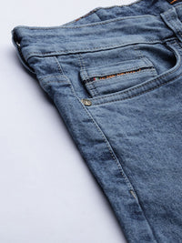 The Indian Garage Co Men Blue Slim Fit Light Fade Stretchable Jeans