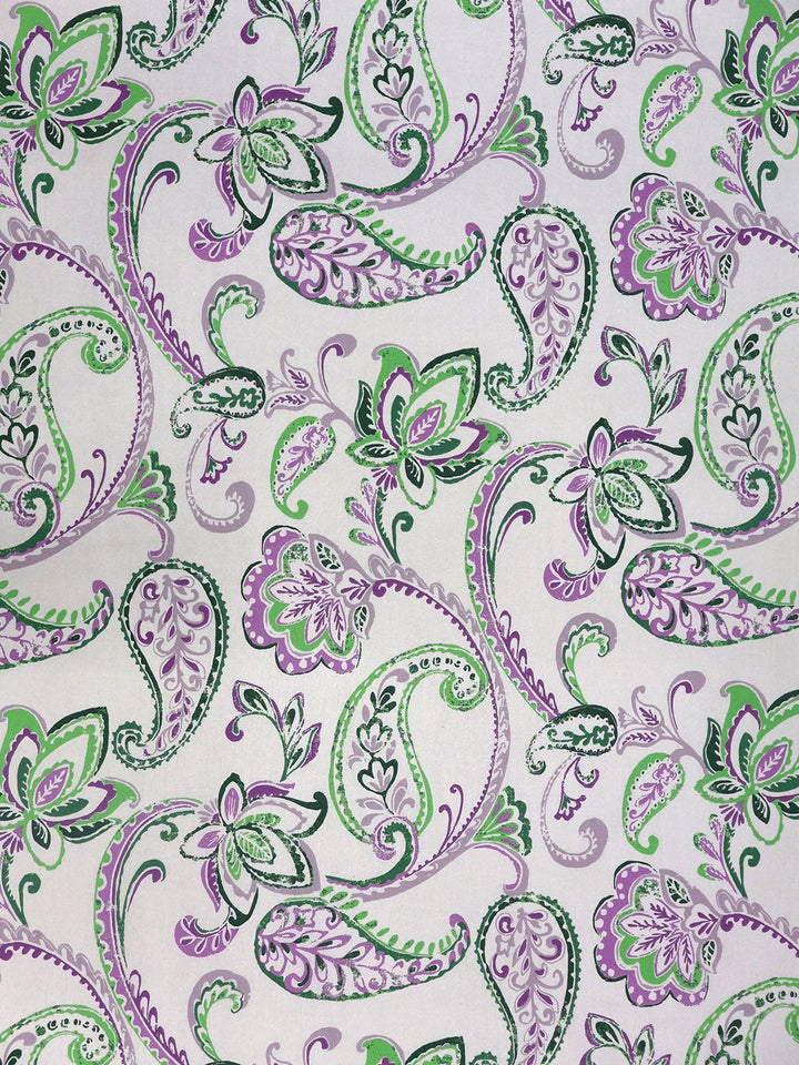 BOMBAY DYEING Purple Floral Cotton 140 TC Double Queen Bedsheet Set-2.28 m X 2.54 m