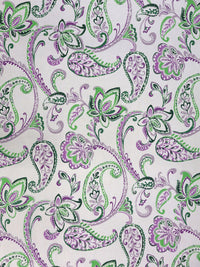 BOMBAY DYEING Purple Floral Cotton 140 TC Double Queen Bedsheet Set-2.28 m X 2.54 m