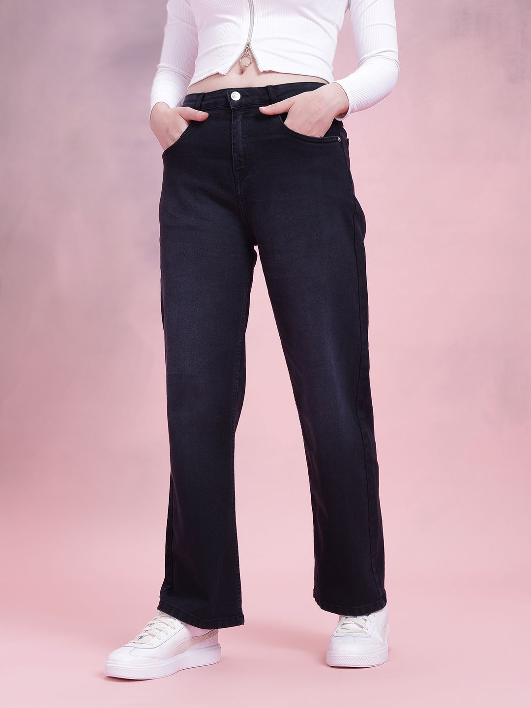 DressBerry Women Light Fade Stretchable Straight Fit Jeans