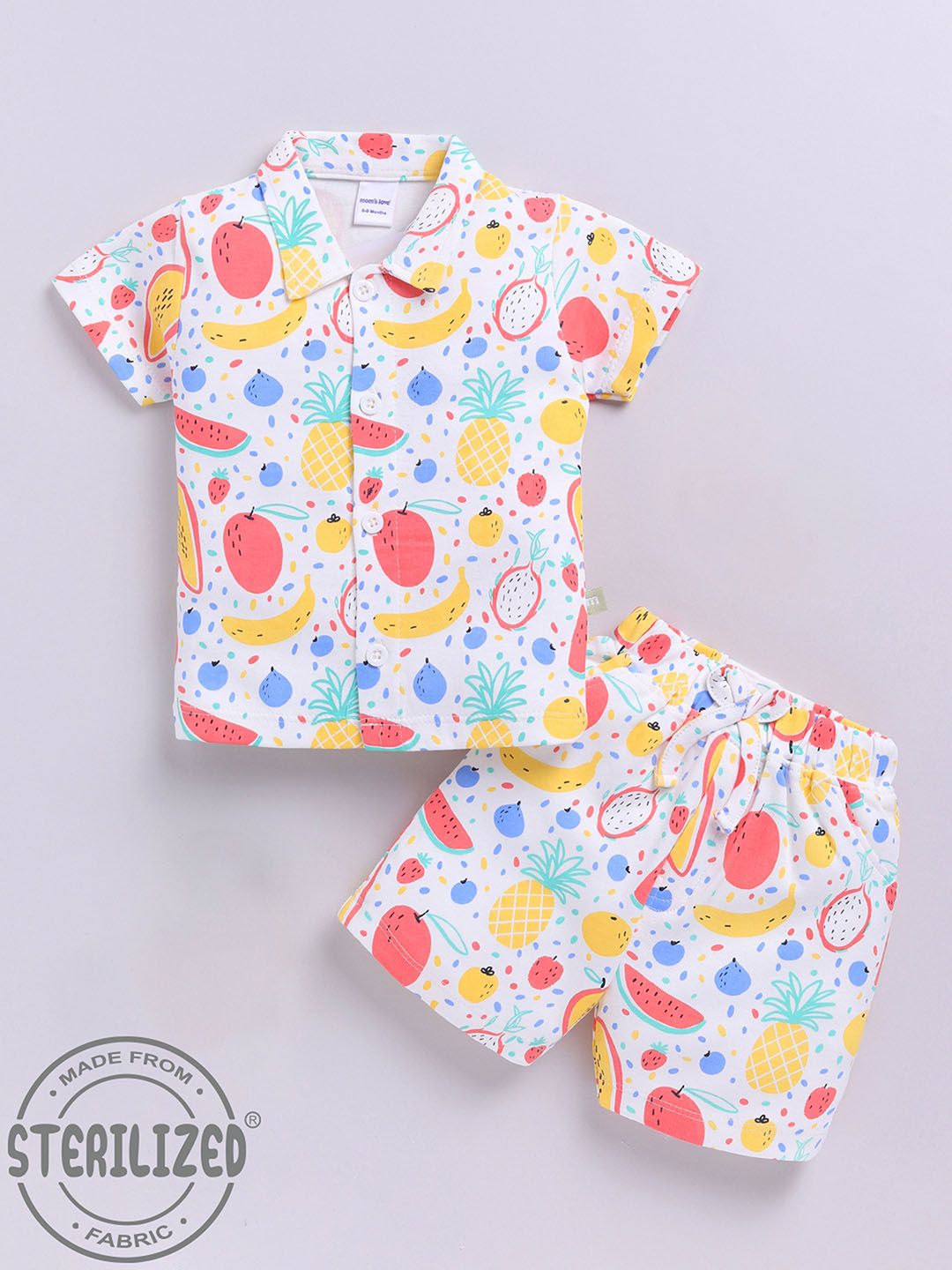 Moms Love Infant Boys Conversational Printed Pure Cotton Clothing Set