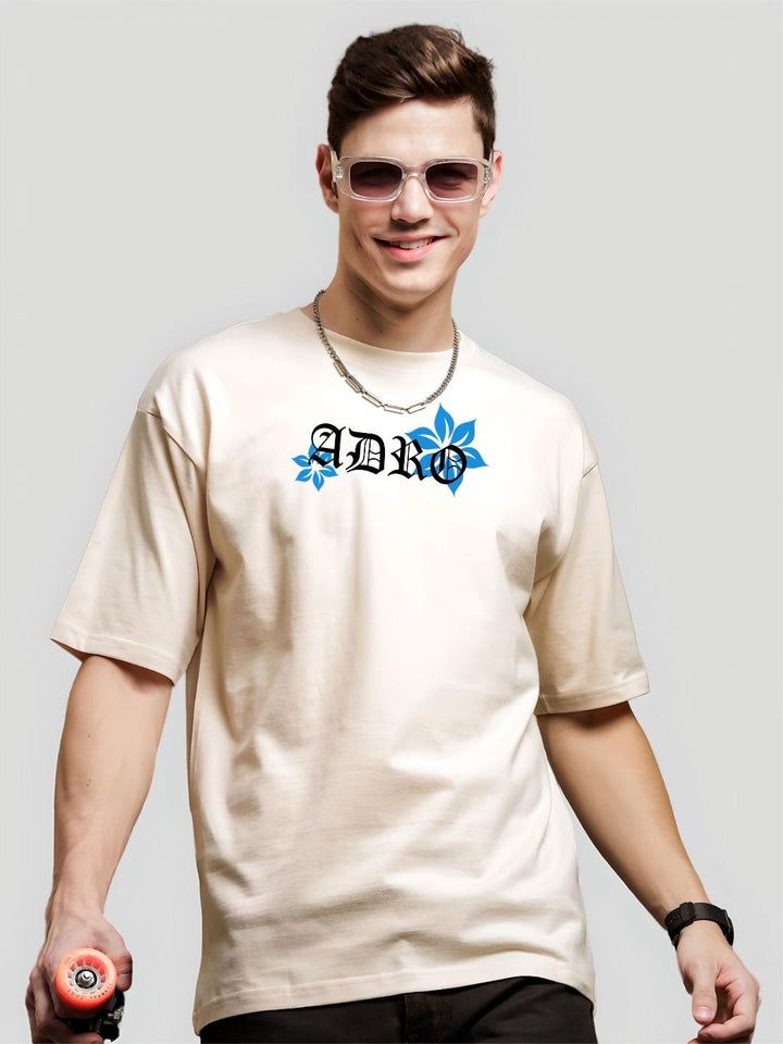 ADRO Men Typography Printed Applique T-shirt