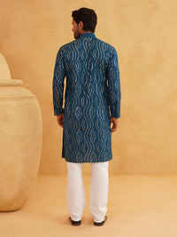 SOJANYA Motif Etnik Bersulam Kurta Kapas Tulen Bersulam dengan Churidar