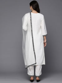 Indo Era Women Embroidered Regular Thread Work Kurta with Trousers & Dupatta