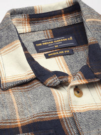 The Indian Garage Co Pure Cotton Opaque Checked Casual Shirt