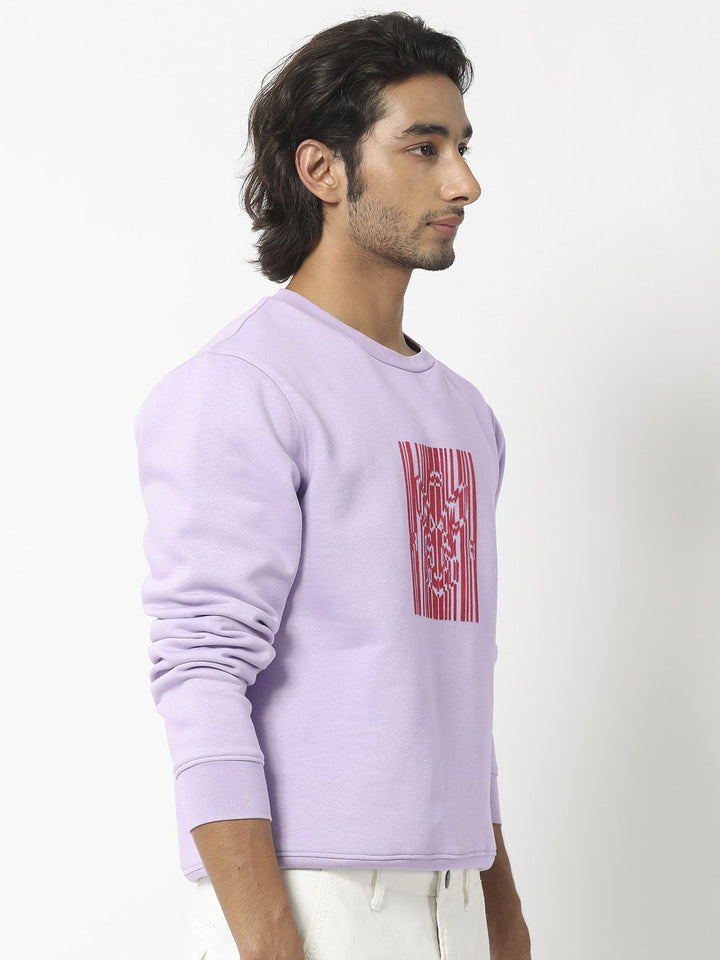 RARE RABBIT Men Pysde Graphic Print Logo Sweatshirt