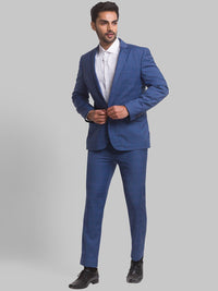 Park Avenue Men Checked Single-Breasted Super Slim-Fit 2-Piece Formal Suit