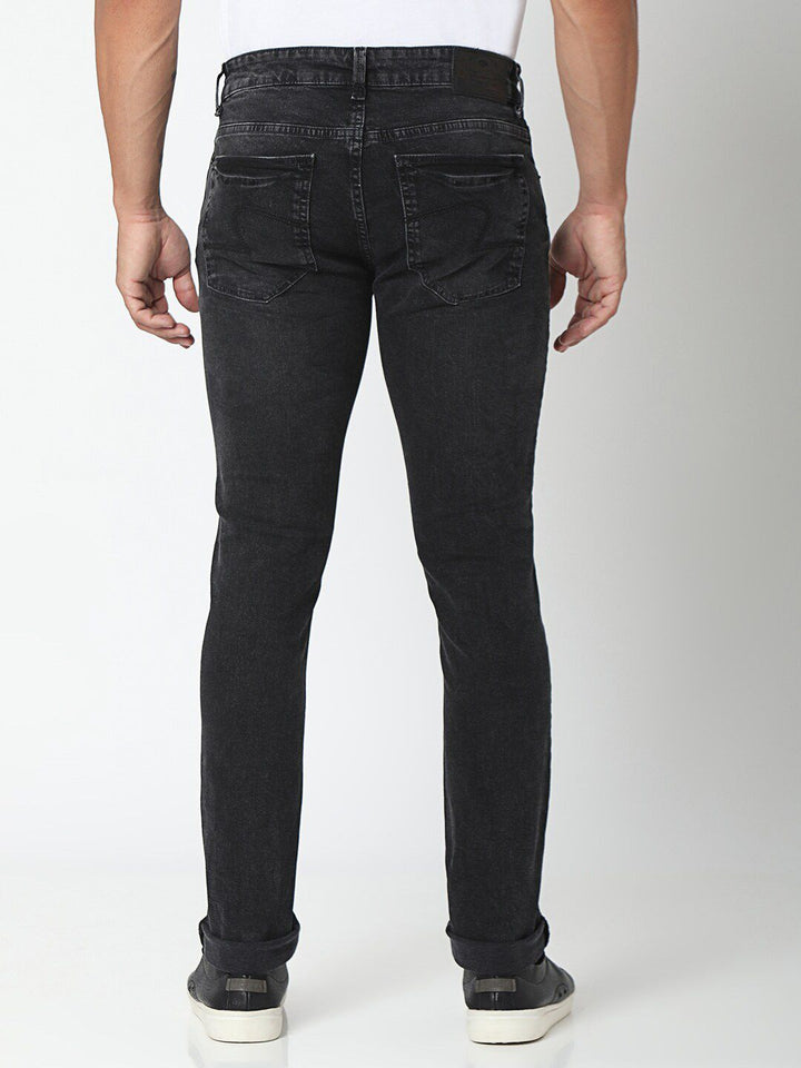 SPYKAR Men Black Slim Fit Low-Rise Jeans