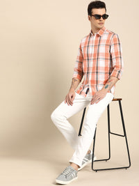 Being Human Pure Cotton Slim Fit Checked Casual Shirt