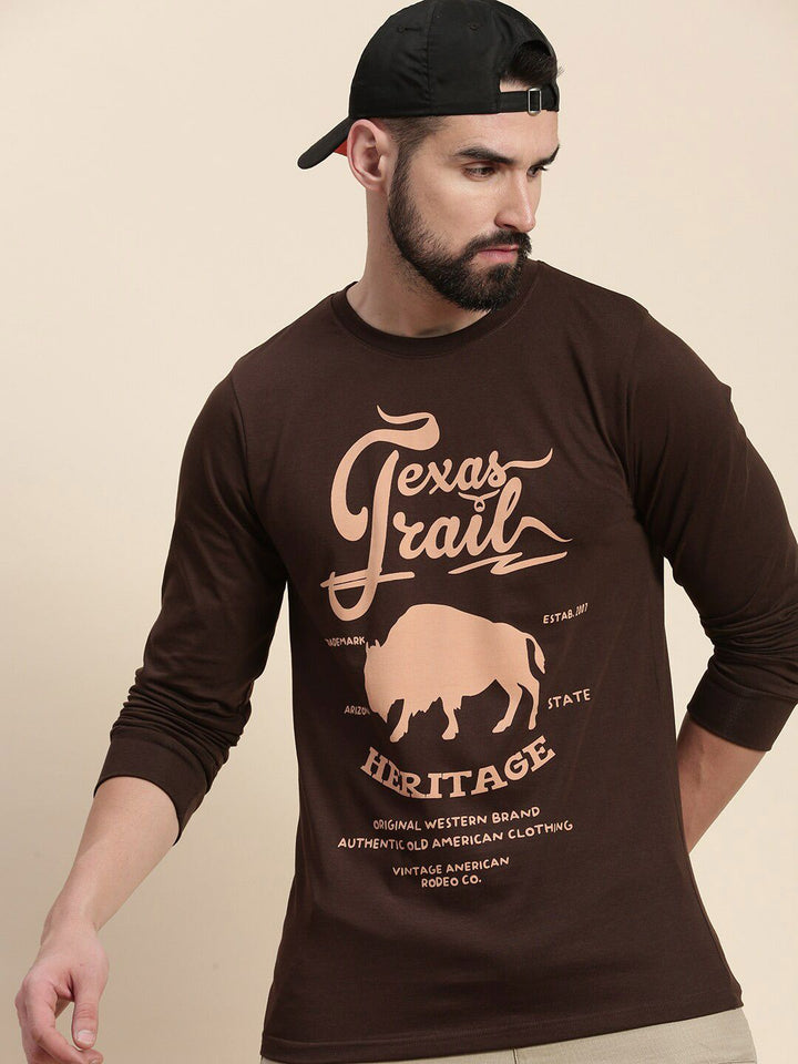 DILLINGER Typography Printed Round Neck Pure Cotton T-shirt