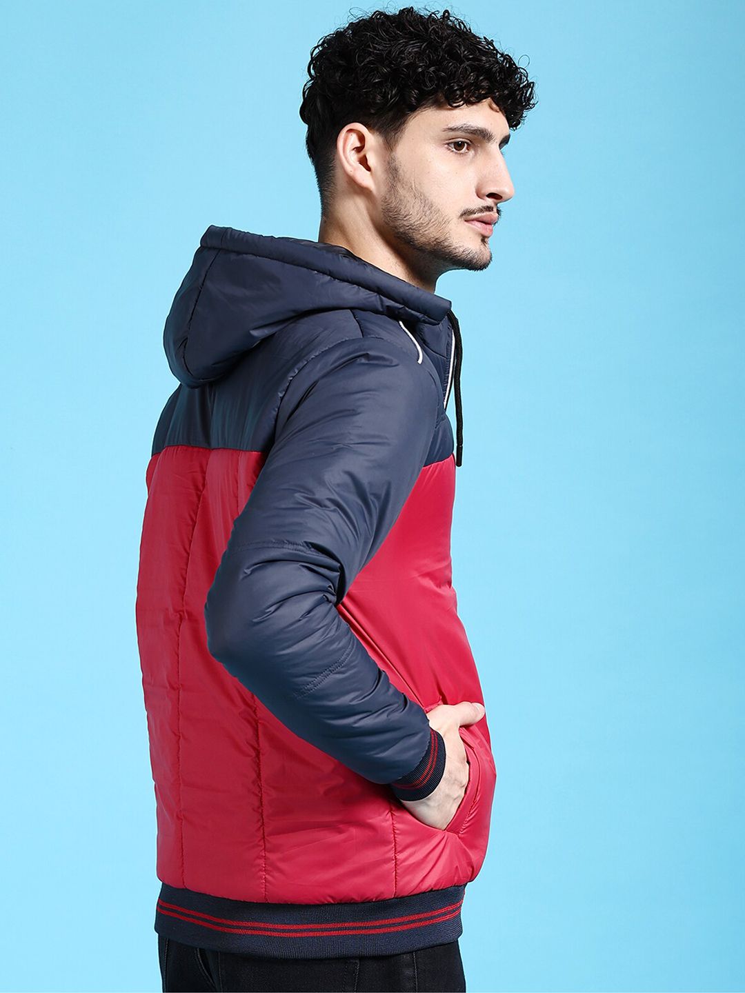 The Indian Garage Co Men Red Colourblocked Outdoor Sporty Jacket