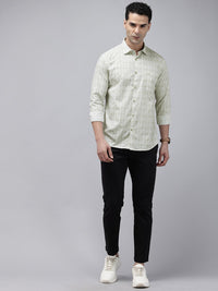 Park Avenue Slim Fit Opaque Striped Pure Cotton Casual Shirt
