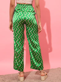 STREET 9 Women Mid Rise Printed Loose Fit Trousers