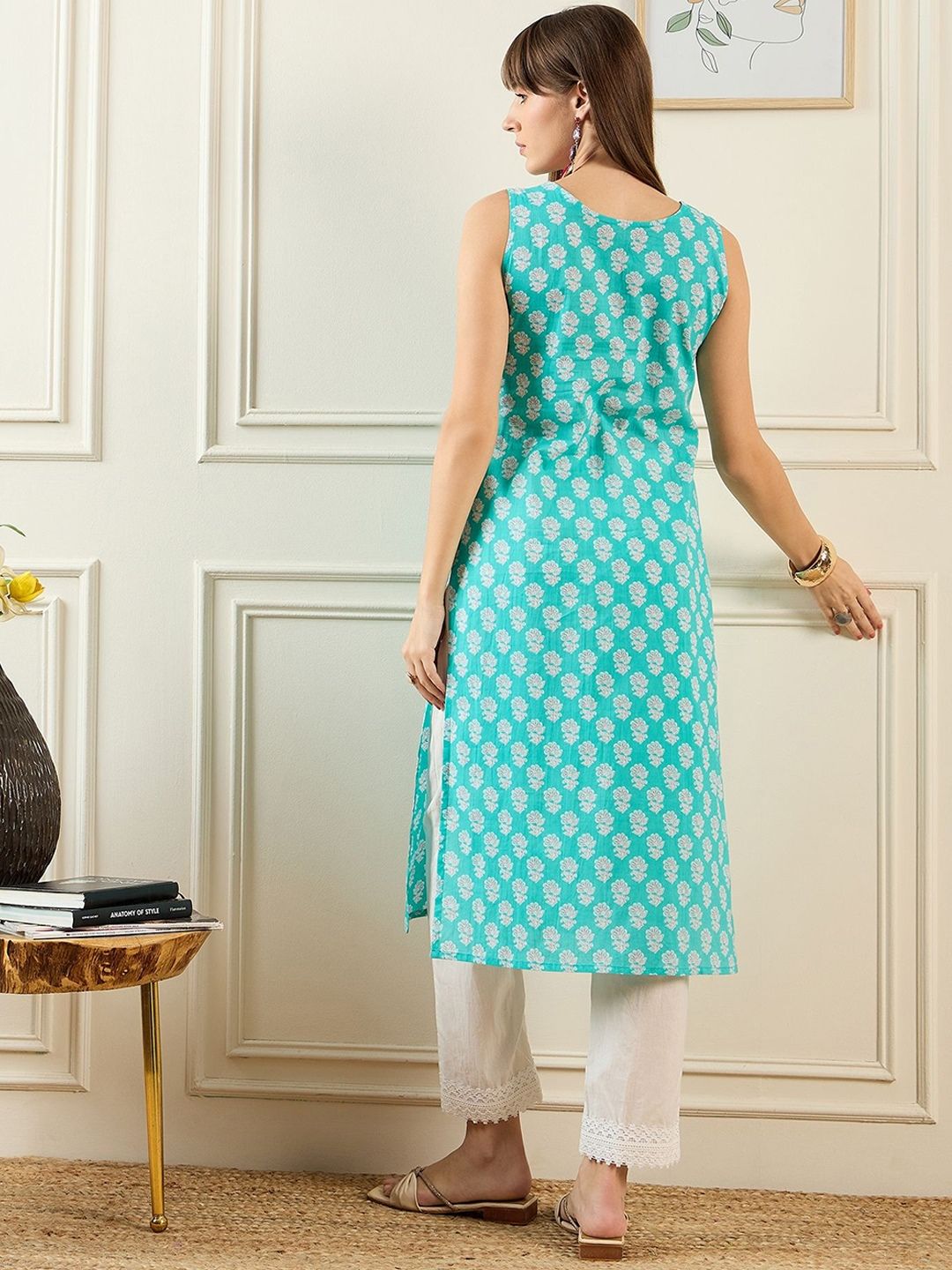 Indo Era Women Ethnic Motifs Printed Block Print Kurta