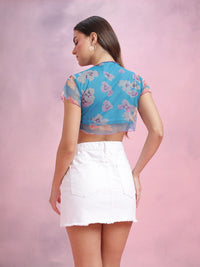 DressBerry Floral Print Puff Sleeve Top