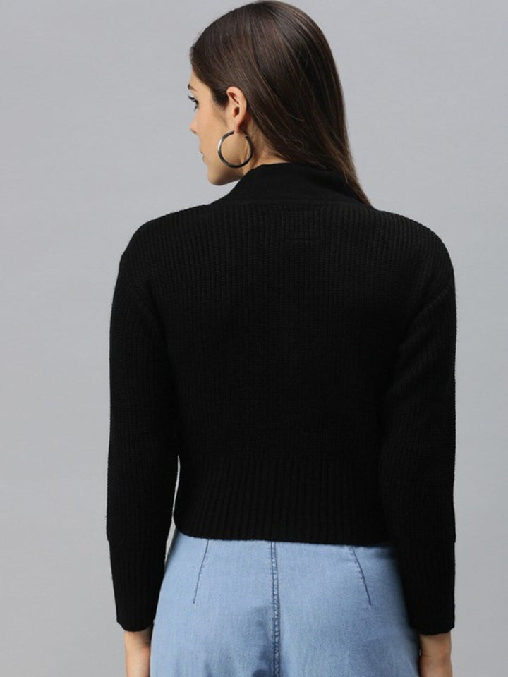 Campus Sutra Reka Bentuk Diri Kabel Knit Cardigan