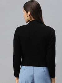 Campus Sutra Reka Bentuk Diri Kabel Knit Cardigan