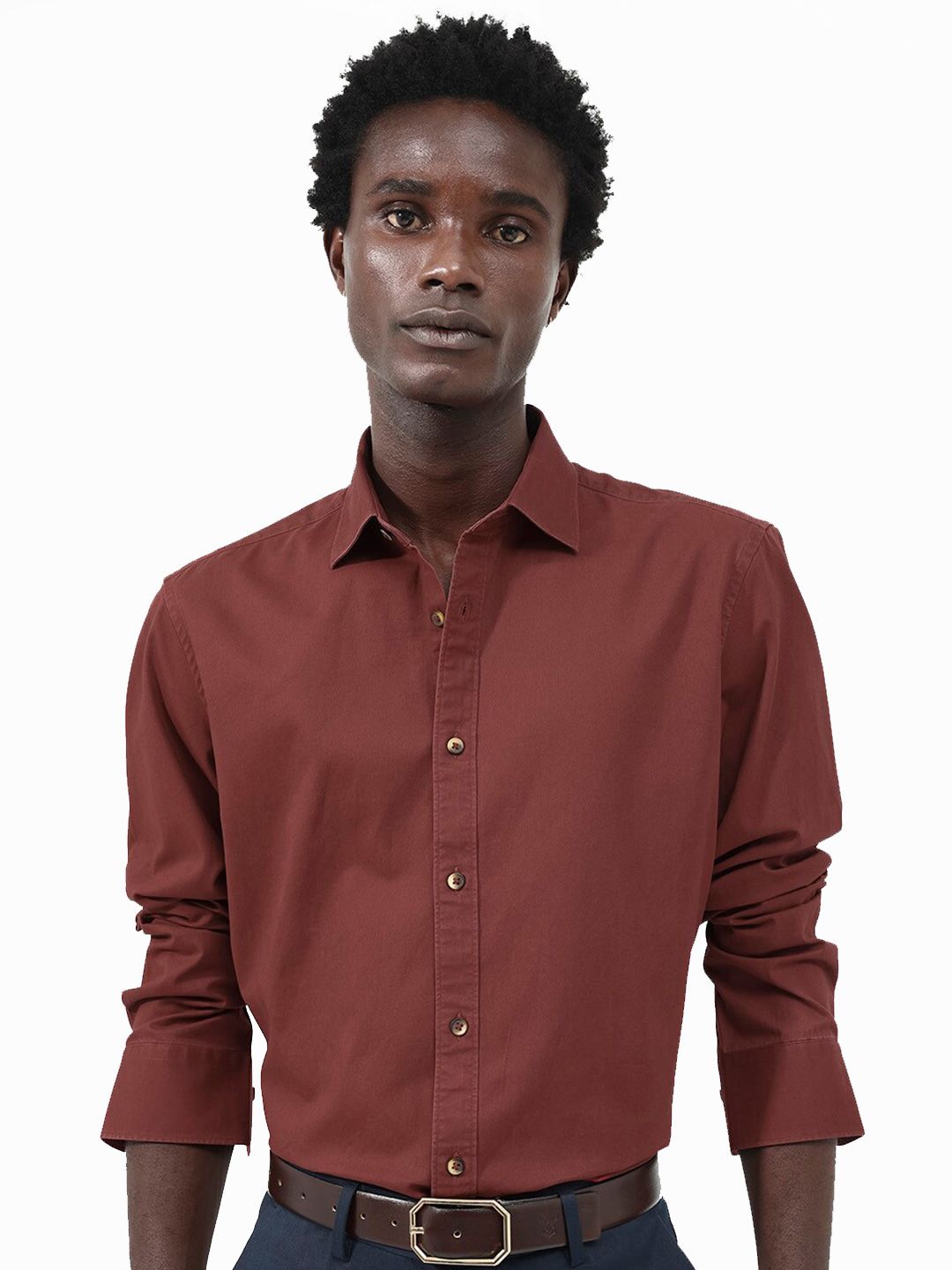 RARE RABBIT Men Arlet Regular Fit Spread Collar Shirt