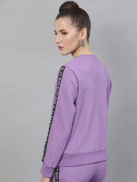 STREET 9 Women Lavender Solid Sweatshirt