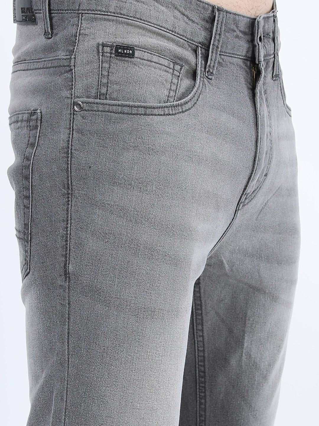 HIGHLANDER Men Grey Skinny Fit Light Fade Stretchable Denim Jeans