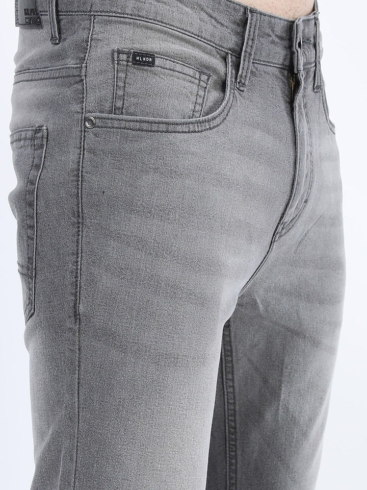HIGHLANDER Men Grey Skinny Fit Light Fade Stretchable Denim Jeans