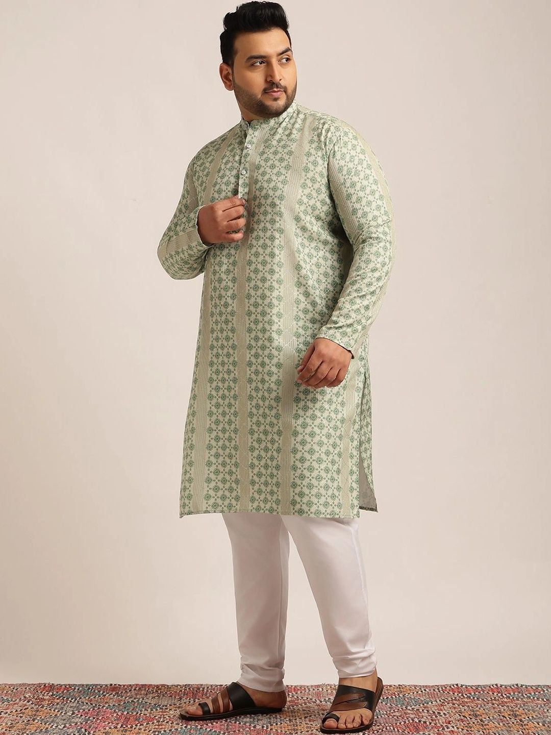 SOJANYA PLUS Men Ethnic Motifs Printed Indie Prints Kurta