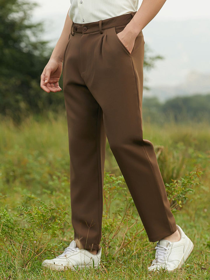 Campus Sutra Men Cotton Mid-Rise Santai Santai