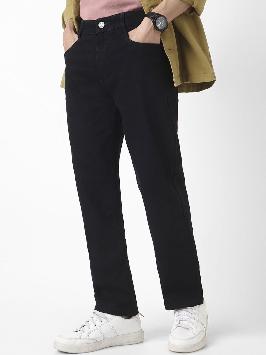 Urbano Fashion Men Straight Fit Washed Jeans Stretchable