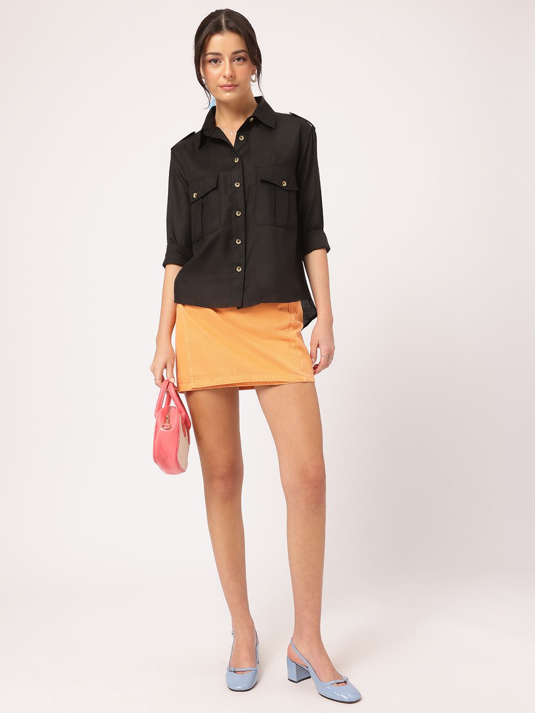 DressBerry Minimal Magic Shirt with Pocket Detail