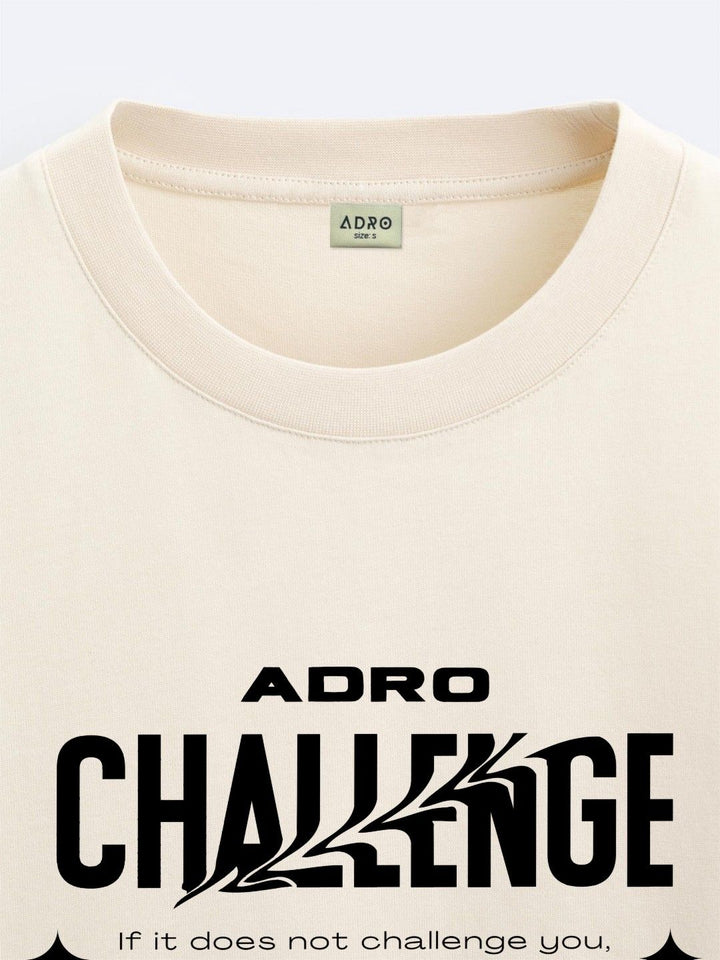 ADRO Men Typography Printed Raw Edge T-shirt