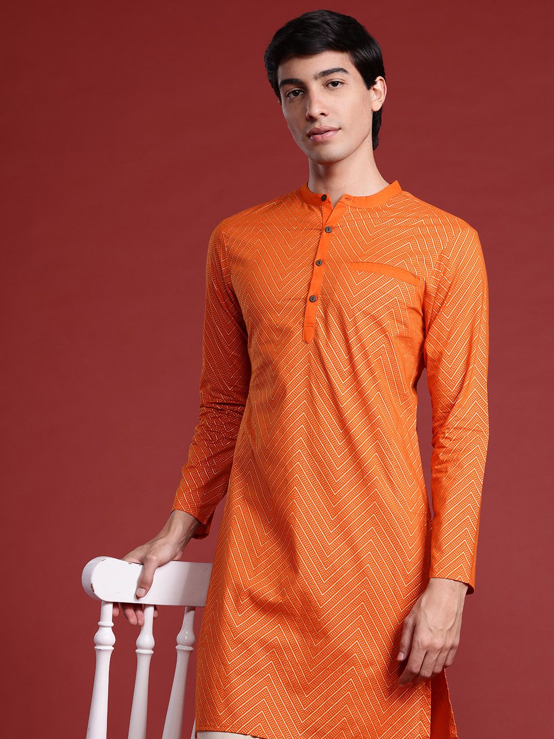 Anouk Chevron Printed Kurta