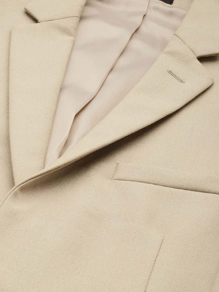 Park Avenue Self Design Textured Single-Breasted Super Slim Fit Formal Blazer