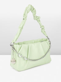 DressBerry Structured Pleated Shoulder Bag