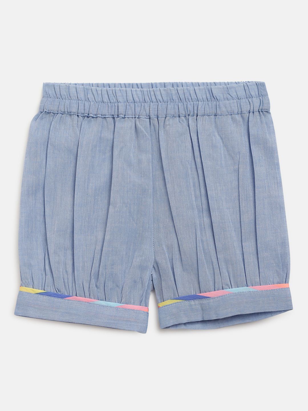 Nauti Nati Girls Pink & Grey Striped Top with Shorts