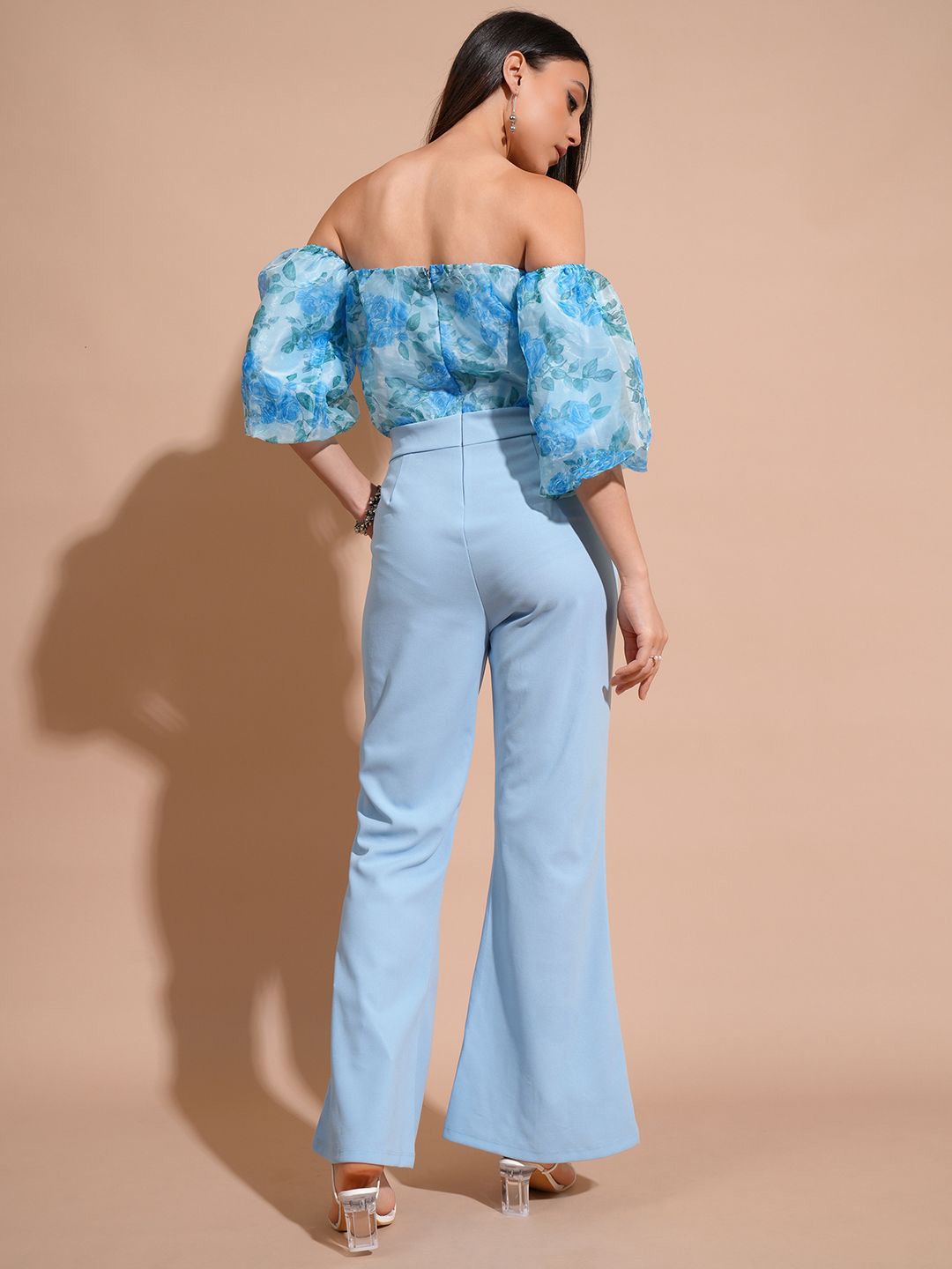 Tokyo Talkies Printed Basic Embellished Jumpsuit