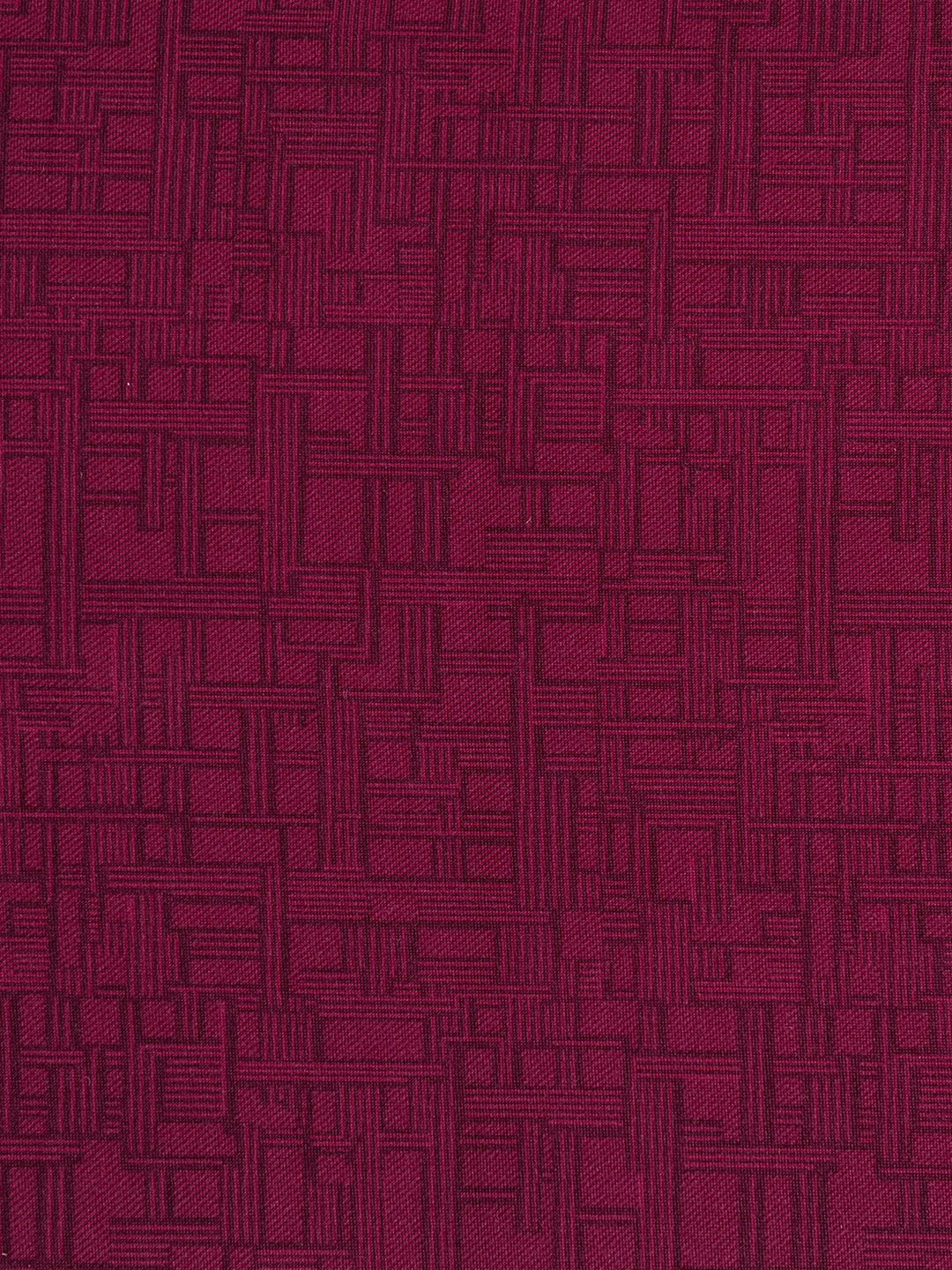 Story@home Maroon Printed 2 Seater Stretchable Sofa Cover With Arms