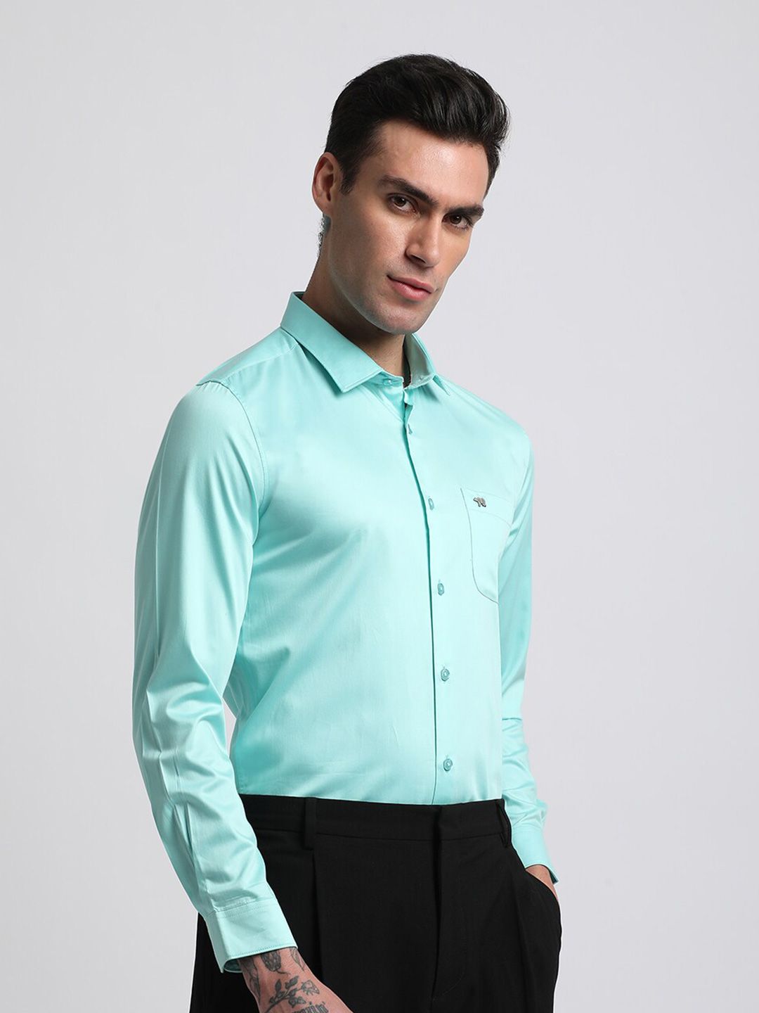 THE BEAR HOUSE Slim Fit Pure Cotton Formal Shirt