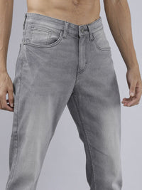 Highlander Men Grey Tapered Fit Mid-Rise Clean Look Jeans Regingable