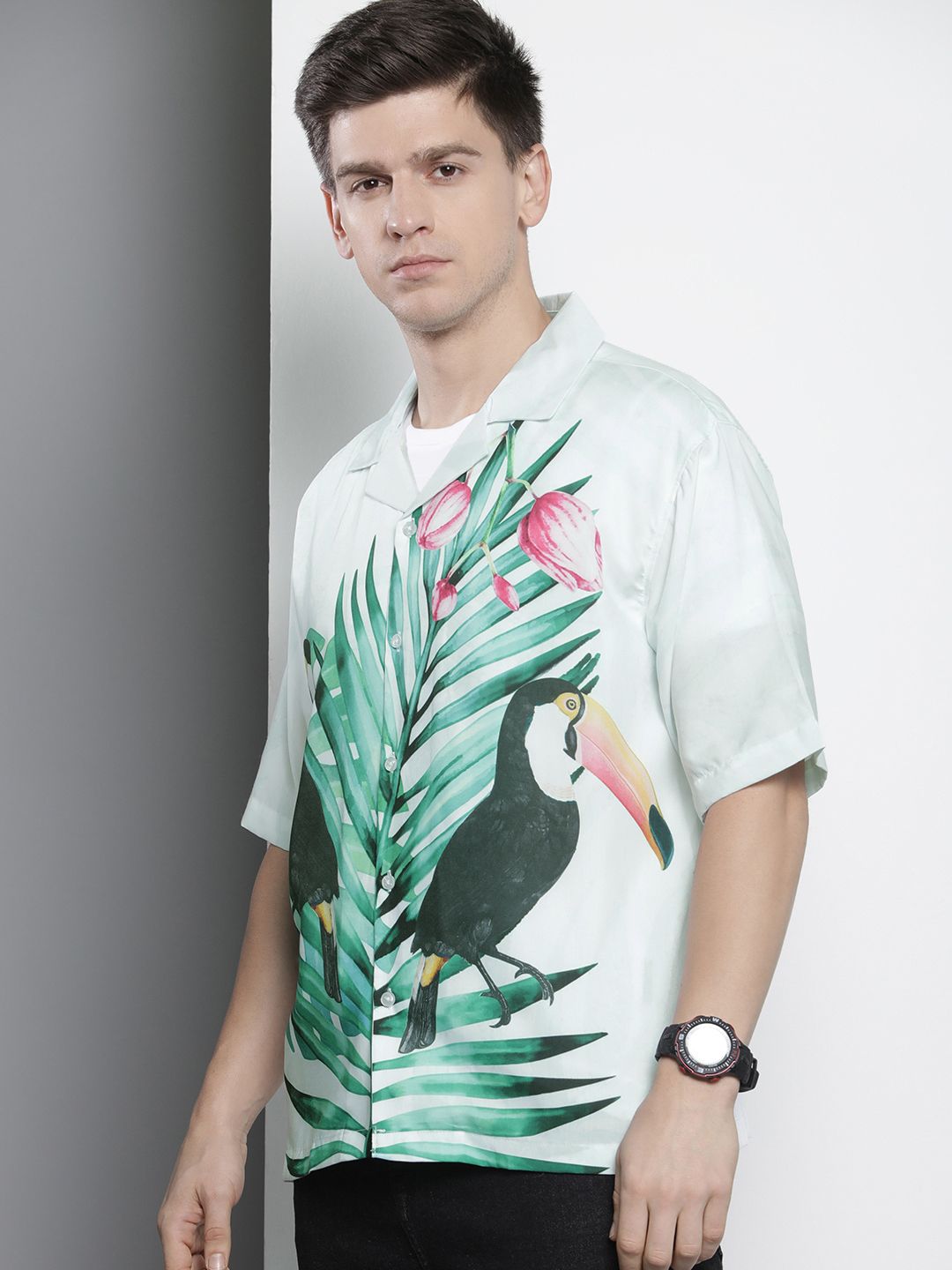 The Indian Garage Co Men Regular Fit Floral Print Shirt