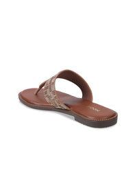 Mochi Embellished T-Strap Flats