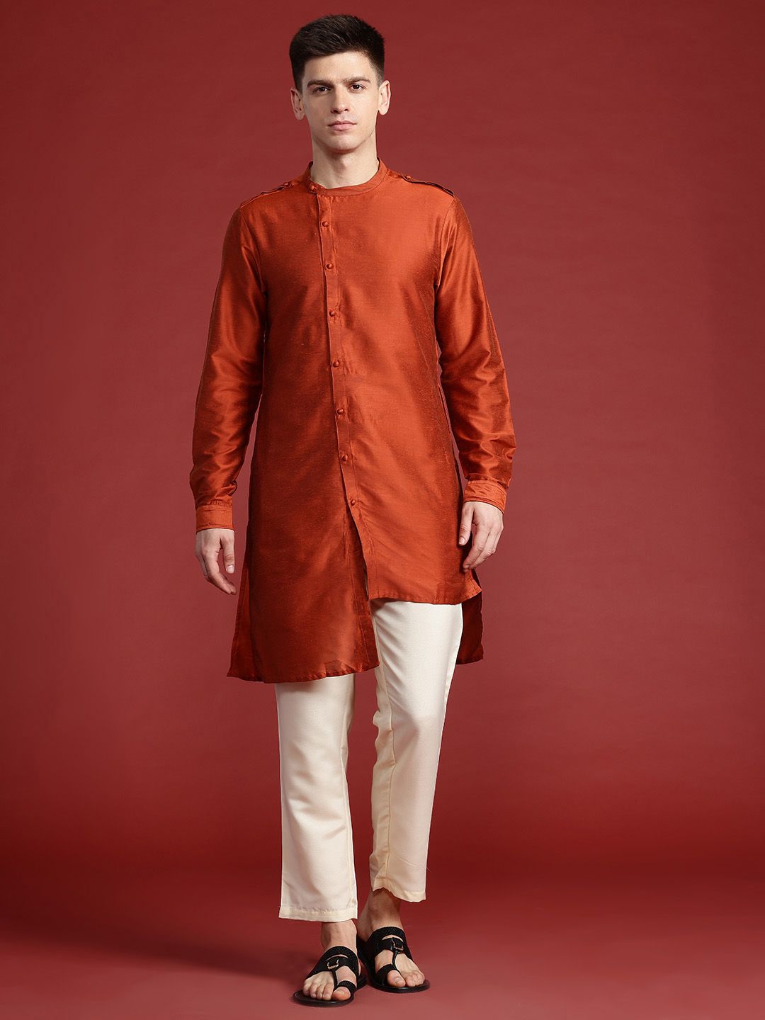 Anouk Shoulder Tabs Asymmetric Kurta