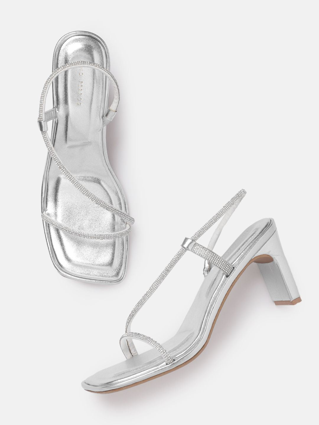Lino Perros Rhinestones Embellished Party Block Heels
