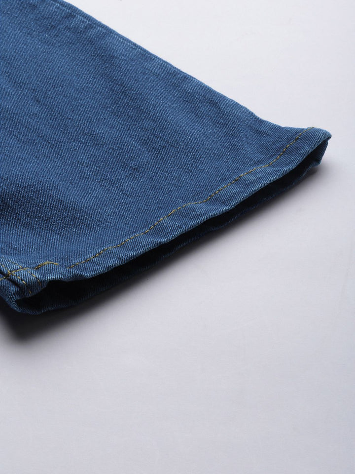 The Indian Garage Co Men Bootcut Light Fade Stretchable Jeans