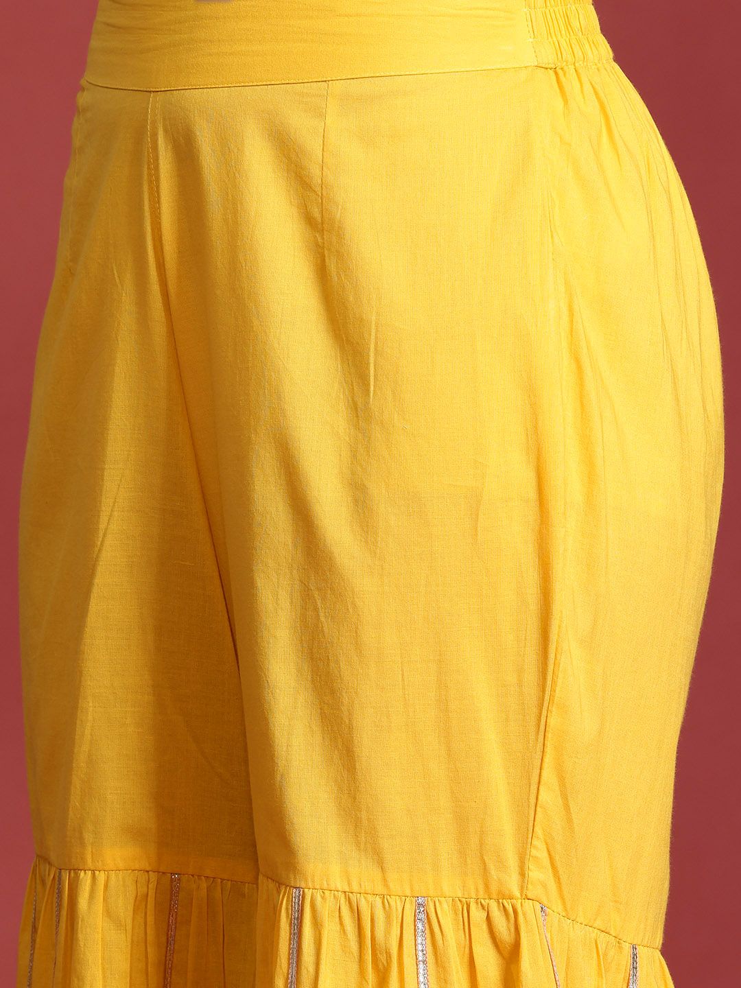 Anouk Tyohar Collection Gotta Patti Pure Cotton Kurti with Sharara & Dupatta