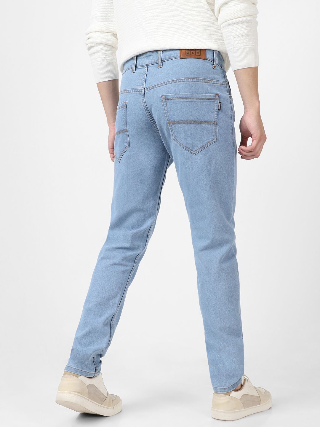 Urbano Fashion Men Blue Slim Fit Mid-Rise Clean Look Stretchable Jeans