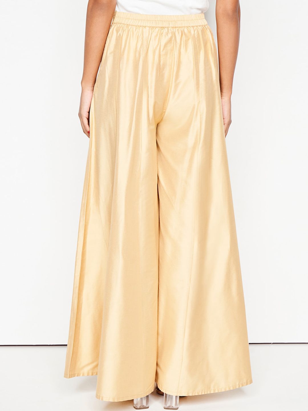Global Desi Women Flared Pleated Trousers
