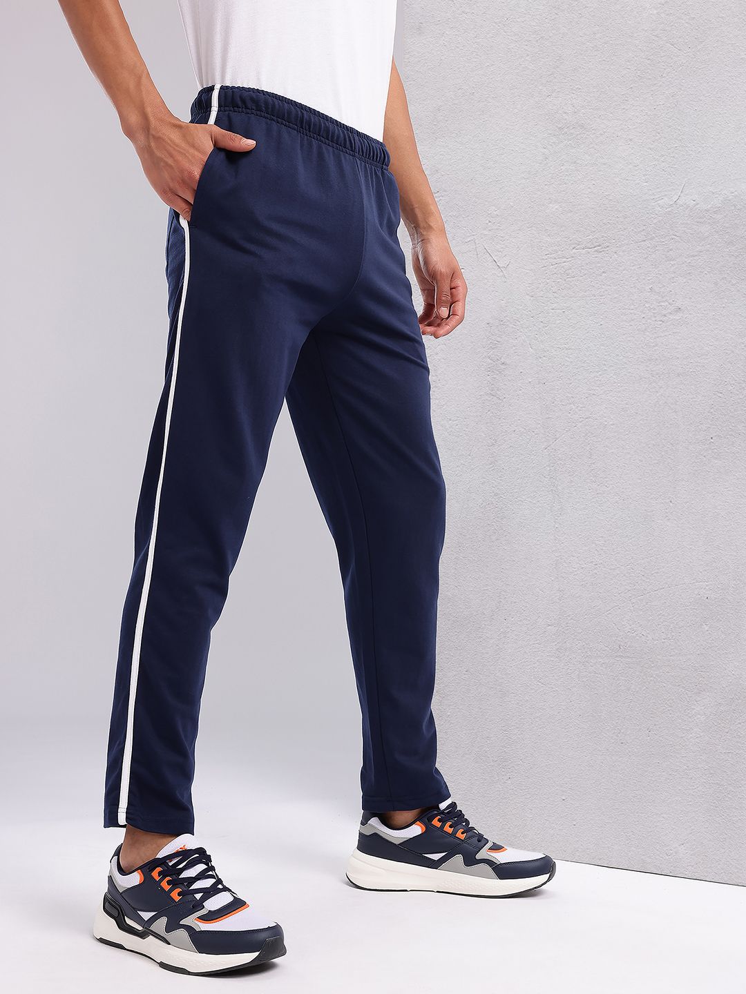 HRX by Hrithik Roshan Men Typography Print Lifestyle Track Pants with Side Stripes