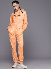 HRX by Hrithik Roshan Tie & Dye Printed Hooded Sweatshirt & Joggers
