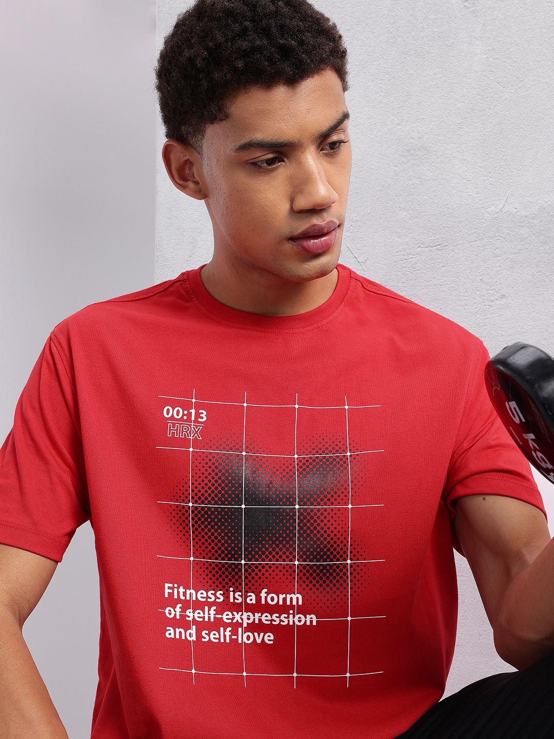 HRX by Hrithik Roshan Typography Print Training T-shirt